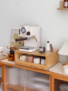 （IN STOCK） LORDWEY Kitchen Storage Rack Shelf Coffee Machine Drawer Rack Organiser Microwave Storage Drawer Organizer