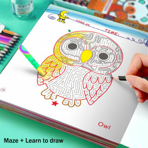 Labyrinth Coloring Book Kids Learn to Draw Doodle and Color Fun Maze Games Improve Concentration and Observation Suitab