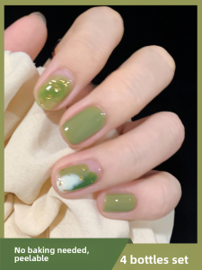 Quick-Dry Long-Lasting Nail Polish Womens Peel-Off Transparent White Enhancing Green And Nude Colours for Spring And Summer