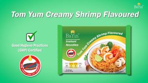 BaYin Instant Non-fried Noodle Tom Yum Creamy Shrimp Flavoured 1500g (100g x 5packs x 3bags)