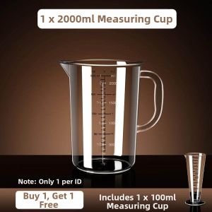 Thickened Acrylic PC Food Grade Heat Resistant Large Capacity Measuring Cup