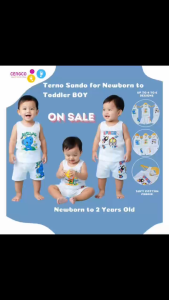 6 Pairs Sando Terno Short For boys Pure Cotton Newborn Infant Clothing Set 0-6 Months Up to 18 Months