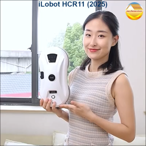Robot Lau Kính Tự Động Phun Nước iLobot HCR11 Bản 2025Chống Rơi 20 Phút Khi Mất Điện Đột Ngột Với 10 Khăn Lau Thay Thế