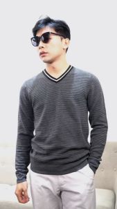 Áo Sweater Basic Nam Màu Xám và Xanh N&M Thương Hiệu NINOMAXX 1902079
