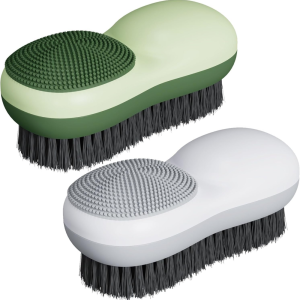 Laundry stain remover brush double-sided soft bristle brush silicone household laundry brush dual-purpose brush suitable for