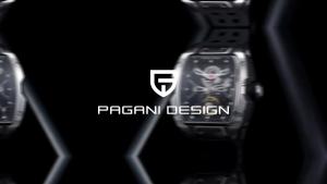 Pagani Design | PAGANI DESIGN Luxury Skeleton Automatic Mens Watch Top Sapphire Stainless Steel Tonneau Mechanical Sports Watch