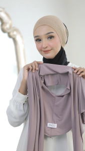 BELIFI | Pashmina Instan Inner Leher Lufina Hijab 2 in 1 Pashmina menyatu Inner