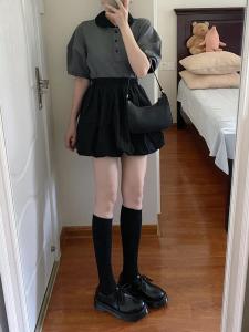 Puffy A-Line Short Pants Womens Summer Thin High Waist Slimming Quick Dry Lantern Shorts Cotton Blend Travel Friendly