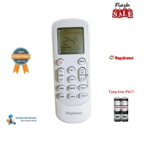 Remote Điều khiển điều hòa Nagakawa 1 2 chiều Inverter Tặng kèm Pin