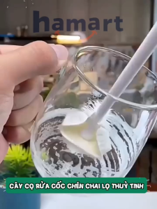 Cây Cọ Silicone Rửa Cốc Chén Ly Chai Lọ Thuỷ Tinh Đa Năng Vệ Sinh Bình Sữa Ấm Trà Sạch Đáy Góc Hẹp