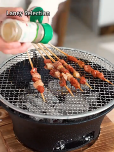 Hewolf BBQ Grill Heavy Duty Smokeless for Outdoor Barbecuing and Tea Brewing