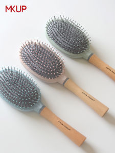 Nordic Style Womens Wide Tooth Airbag Comb Massage Hairdressing Tool Comfortable Handle Professional Hair Brush for Ladies