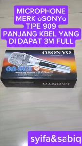 Mic Dynamic Microphone Professional Karaoke OS-909 New Murah Panjang Kabel hingga 3 meter