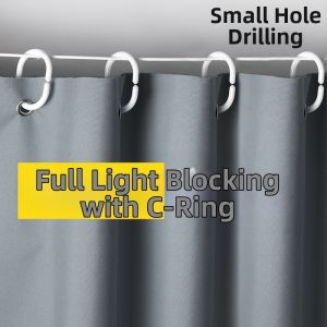 Blocking Light Easy Install Rental Sunroom Bedroom UV Protection Curtains