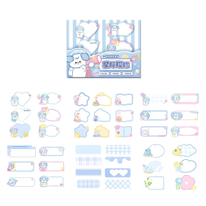 Cute Panda Cartoon Waterproof Name Tags Stickers for Organization SZ389