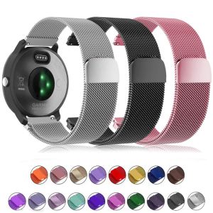 20mm 22mm Watch Strap For Garmin Venu 2 3 Milanese Magnetic Loop For Garmin Forerunner 55 158 165 745 965 265 255 245 645 Music