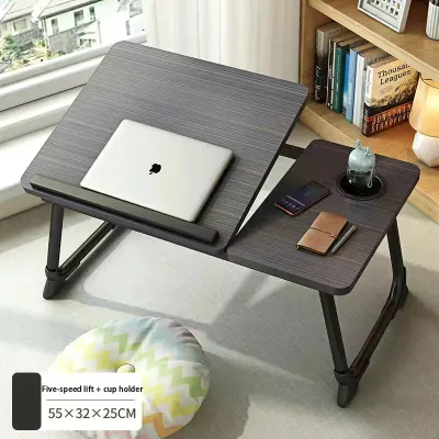 KEYCOOL Adjustable Ergonomic Laptop Desk for Sofa/Table - Foldable Wooden Office Desk with Tray and Lifting Strap New Condition