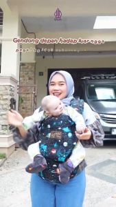 Ultimo Carrier Solid Embroidery black - Gendongan M Shape hipseat