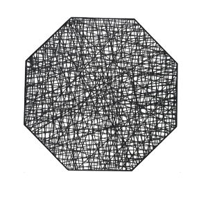 Golden Hexagon Table Mat PVC Placemat Hollow Insulation Coaster Pads Table Bowl Home Christmas Heat Resistant Modern Style Decor