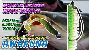 Meredith | MEREDITH Awaruna Fishing Lures 8cm 9.5cm 13cm Artificial Baits Wobblers Soft Lures Shad Carp Silicone Fishing Soft Baits Tackle
