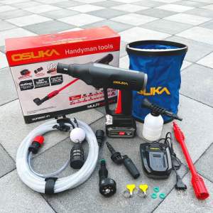 OSUKA เครื่องฉีดน้ำแรงดันสูง ล้างพื้นคราบฝังแน่นต้องมี รุ่น OCPW607-P1 พร้อมแบต 20V 5A ปรับความแรงได้ 5 ระดับ