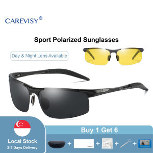 CAREVISY Sport Polarized Sunglasses UV400 Protection Anti Glare Cycling Driving Fishing Sunglasses for Adults Men