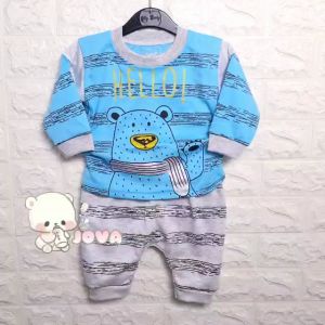 JOVA BAJU BAYI LAKI LAKI SETELAN ANAK COWO LUCU STELAN COWOK 6 12 BULAN KEREN TRENDY KEKINIAN BEAR TANGAN PANJANG