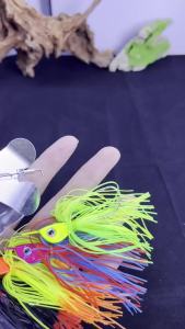 Hopeblaze Spinner Bait Silicone Skirt Hard Lure Long Casting Freshwater Saltwater Fishing Lure for Bass Pike Catfish Snakehead