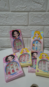 (PER 2 BOX) KUKU PALSU / NAIL ART / KUKU MAINAN / FAKE NAIL / KUKU PASANGAN MAINAN ANAK CUTE PEREMPUAN BOX PRINCESS DISNEY