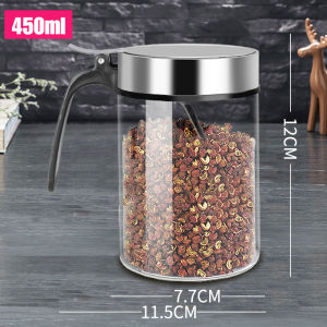 ขนาดใหญ่ขนาดสแตนเลสสตีลกล่องปรุงรสชุดแก้วขวดปรุงรสห้องครัวคอนเทนเนอร์ Home ใช้เครื่องมือทําอาหาร