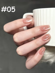 ยาทาเล็บแม่เหล็กตาแมวสีชมพูใส 12 มล. 1-16 ชิ้น ยาทาเล็บเนื้อเจลแบบมีเม็ดแก้วสีนู้ด ยาทาเล็บสีทอง ยาทาเล็บสีขาว