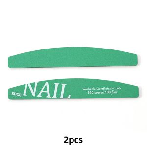 2/5/10Pcs Vibrant Green Crescent Nail File Gentle Shaping & Smoothing for Salon-Quality DIY Manicures Professional Nail Tools
