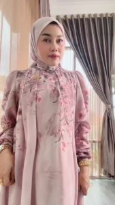 Dress Gamis fashion wanita muslim bahan ceruti baby doll