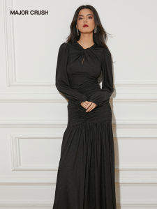 Vintage French Slimming Elegant Design Long Dress