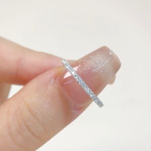 LAZO DIAMOND Half Eternity Pavé Diamond Ring in 9k White Gold (D23)