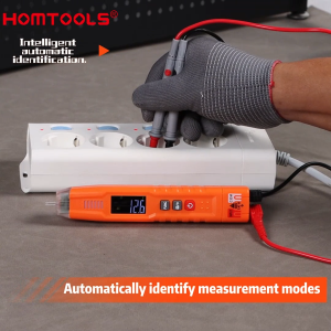 【จัดส่งจากกรุงเทพ】HOMTOOLS HM95 ปากกา อัจฉริยะ มัลติมิเตอร์ 600V AC/DC มัลติมิเตอร์ดิจิตอล 4000 การนับ มัลติมิเตอร์ NCV AC / DC ตรวจจับลําดับเฟสอัตโนมัติ