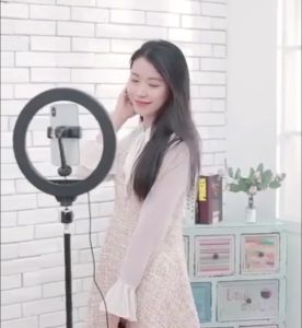 Letsview Selfie LED Ring Light Tripod Photo Studio Photography Dimmable with Tripod Stand & Phone Holder ( RK25 27CM )