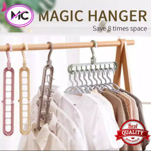 Gantungan Baju Multifungsi Serbaguna 9 Lubang Gantungan Pakaian Lemari 9 in 1 Murah Praktis Magic Hanger Import