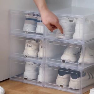 Kotak Penyimpanan Sepatu Susun 6pcs Transparan Kuat Shoes Organizer BATHI-AJ001