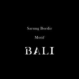Katsae - Sarung Bordir Motif Bali Bordir Timbul Sarung Pria Dewasa Warna Putih 100% Bordir
