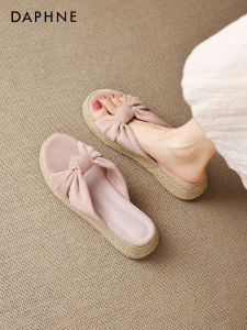 Daphne | Slope Heel Thick Sole Soft Insole Height Increasing French Style Slippers