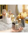 Japanese Style Cosmetic Organizer Brush Holder Elegant Luxury Feeling Women's Classic Skirt Storage Box Desktop Makeup Arrangement. 