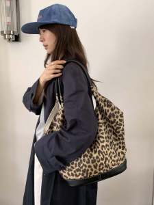 Obesity Homemade Bags Womens Large Capacity Totes 2024 New Shoulder Bag Fancy Casual Leopard Print Handbag
