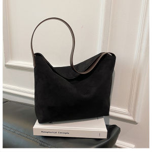 Fashionable Matte Leather Tote Bag Womens Underarm Bag Versatile Single Shoulder Bag Retro Style Shopping Bag Handbag
