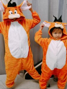 Jerry Mouse Talking Tom Cat Shark Mouse Snow Treasure Frog Monkey Kids Cartoon One-Piece Pajama Halloween Parent-Child Clothes
