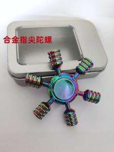 Metal Alloy Finger Top Gyro Six-Armed Three-Headed Adult Stress Relief Tool Colorful Model Home Leisure Traditional Toy for Teens