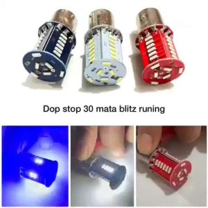 Lampu LED Rem Stop Bayonet 30 Mata Strobo Kedip Mobil Motor Kaki 2 DC-12v