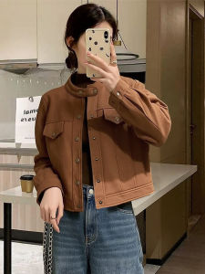 TIANQIANHUI | Short High-quality Suede Velvet Jacket Fall