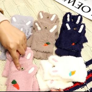 Găng tay len Bao tay giữ ấm hở ngón lông xù dày dặn ấm áp mùa đông phong cách Hàn Quốc dễ thương- MaiQuynh.store - GT0008