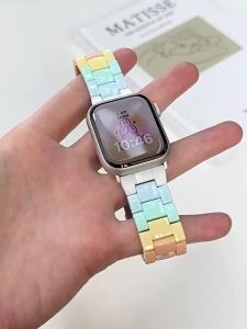 Cute Candy Rainbow Candy Strap for Apple Watch Band 49mm 45mm 41 44mm 40 Correa Band for IWatch Series 10 42mm 46mm 9 8 7 SE 6 4